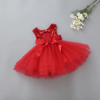

2019 Girls Dress Summer Dress For Girls Sleeveless Sequin Stitching Dress Princess Dress Toddler Dress