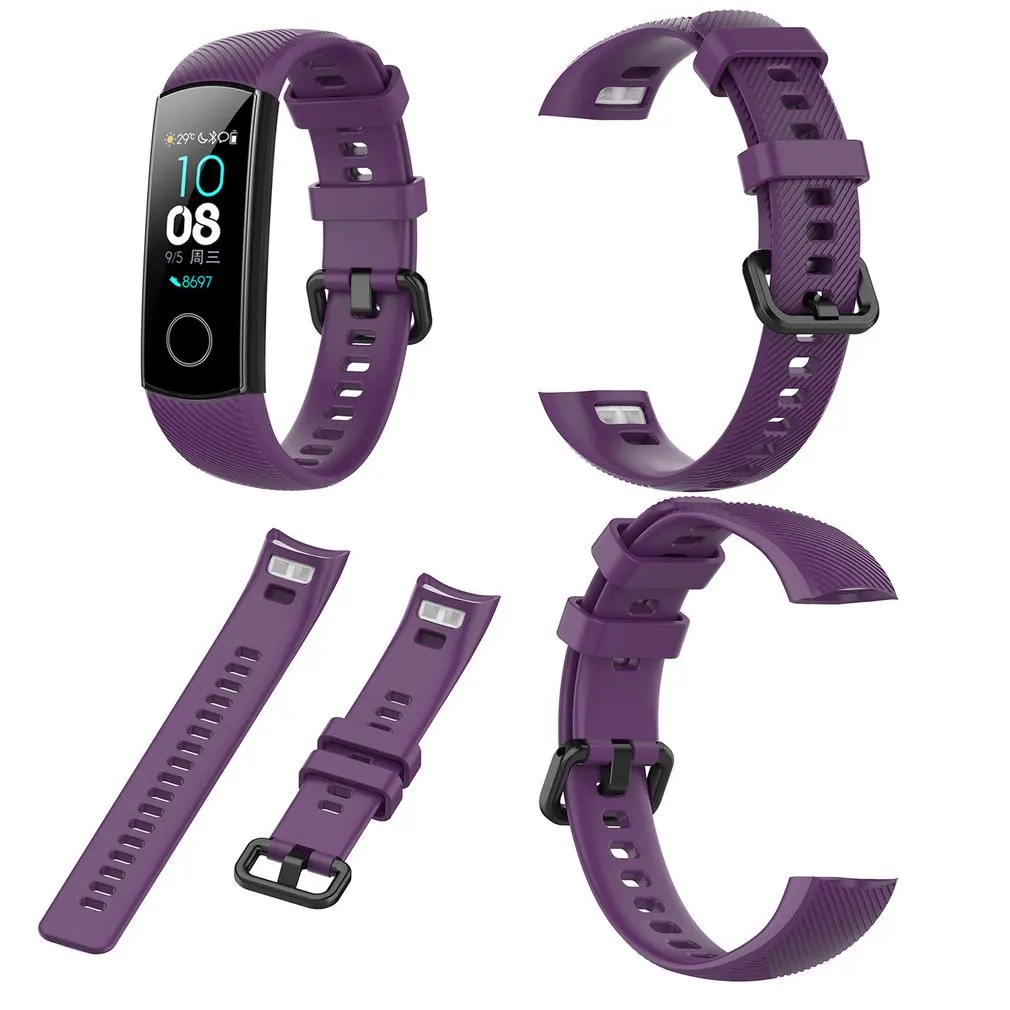 Silikon Bilek ремешок для huawei Honor Band 5 Стандартный Смарт-Браслет спортивный сменный ремешок браслет ремень