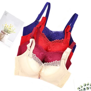 

Fashion New Lace bra To Receive The Anti-sagging Without Rims Gathered Adjustable large size stretch bra