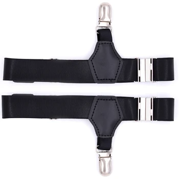 

2Pcs Elastic Men Sock Suspenders Garter Hold Up Braces Duck Clip Grip Adjustable 649C