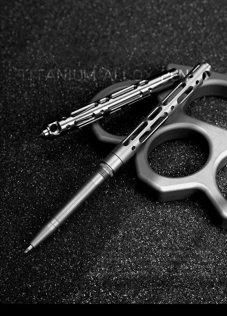 Titanium TC4 Mini Tactical Pen Self Defense Outdoor Tool Keychain