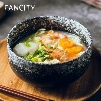 

FANCITY Kimchi noodle bowl, beef soup noodle bowl, large deep bowl, dish bowl, home ceramic bowl.