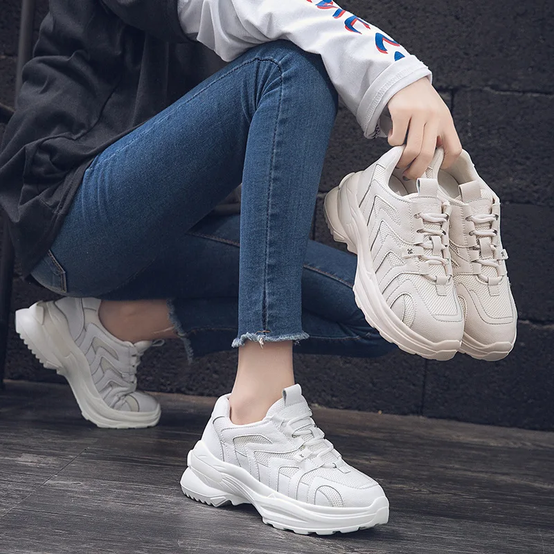 

2019 Spring New Style Simple Fashion Korean-style Dad Shoes Female Sports MacBook WOMEN'S Shoes Online Celebrity Students Casual