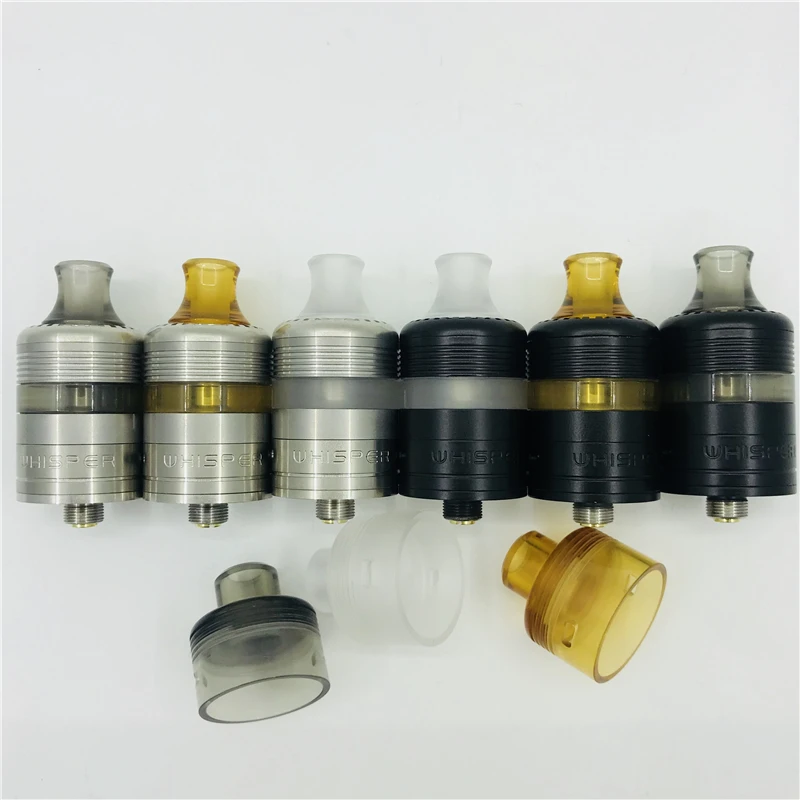 

Newest SOA Whisper v1.5 RDTA RDA RTA MTL DTL 2 in 1 atomizer 22mm 316 SS PEI PC 2.6ml vape tank for 510 mech mod box mod vape