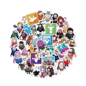 

50PCS Fall Guys Sticker Gifts Toy For Children Game Ultimate Knockout Cartoon Stickers to Helmet Laptop Bike Suitcase Stationery