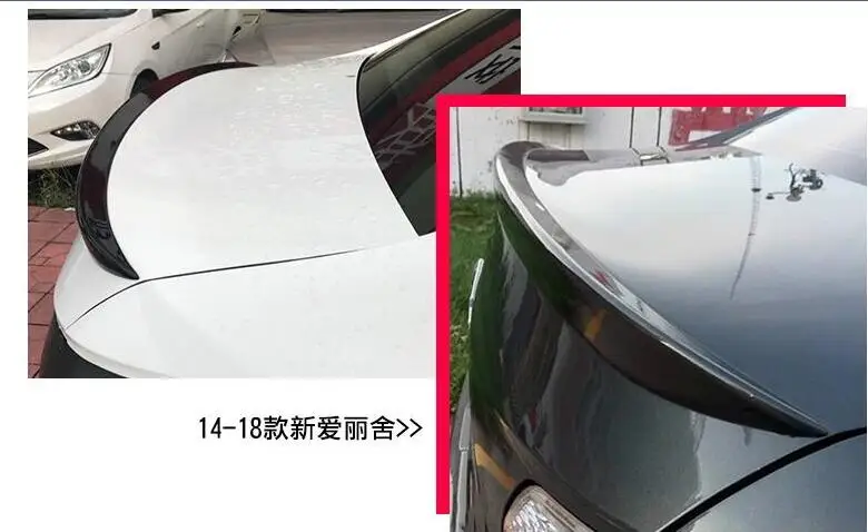 Car Styling For Citroen C-Elysee Spoiler 2014 2015 ABS Plastic Rear Trunk Roof Wing Spoiler color