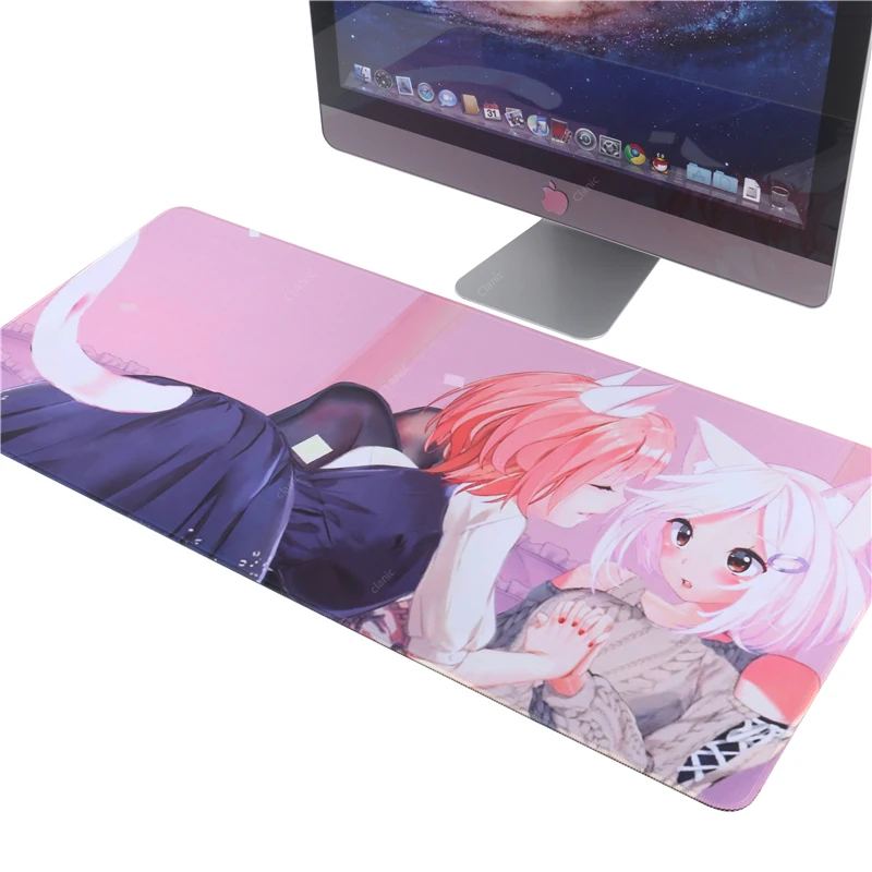 Большой коврик для мыши DJ Cat Girl аниме Neko Hentai catgirl 600x300 90x400 Hentai! Карта настольного