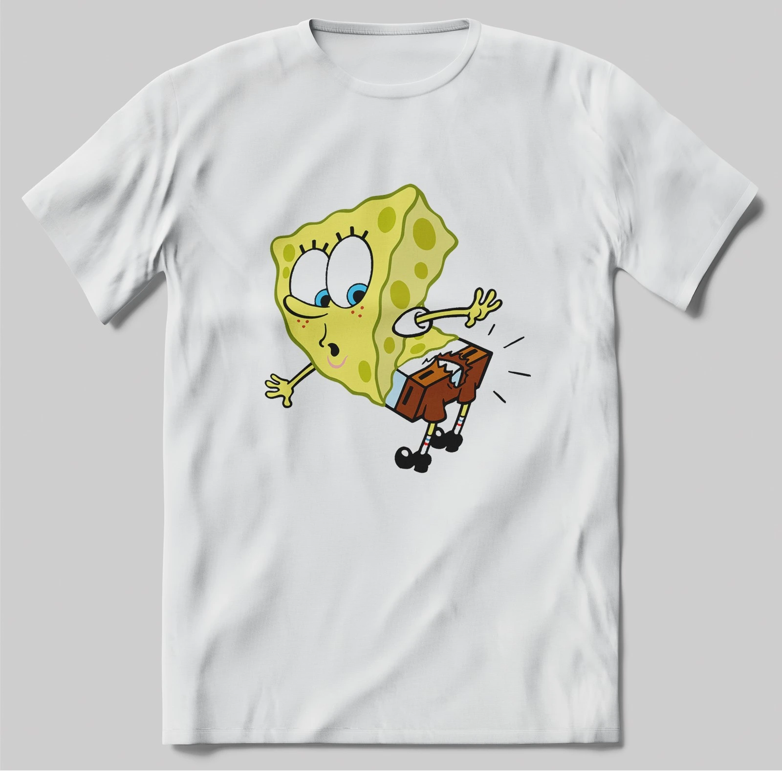 Camiseta con estampado de dibujos animados, Bob Esponja, 24|Camisetas| -  AliExpress
