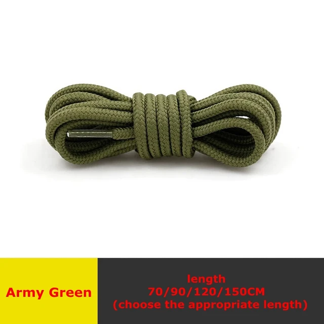1 Pair Round Shoelaces Top Quality Polyester Classic Off White Shoe Laces Do Not Fade Outdoor Leisure Sneakers Shoelace Unisex Army Green