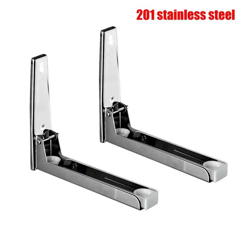 201 stainless steel 1 пара складной держатель кронштейн из нержавеющей стали регулируемая подставка для хранения для кухни микроволновая печь JDH99 - Цвет: 201 stainless steel