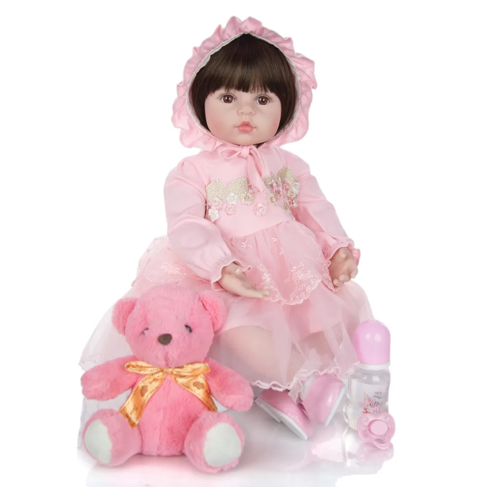 NPK кукла Boneca Reborn 24 дюймов мягкая силиконовая, виниловая кукла 60 см Мягкая силиконовая Reborn Реалистичная кукла-младенец Bebes Reborn Dolls