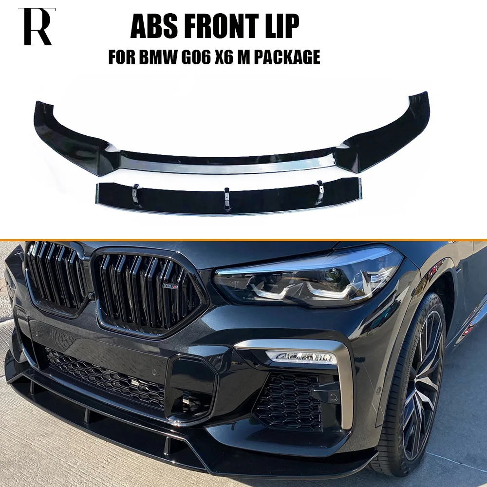 ABS глянцевый черный передний бампер для G06 New X6 с M спортивпосылка том 2019 UP |