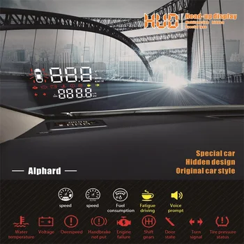 

Car HUD Head up display OBD II Overspeed Voltage Alarm for Toyota 2018 New Alphard safety system for Left/Right Hand Drive