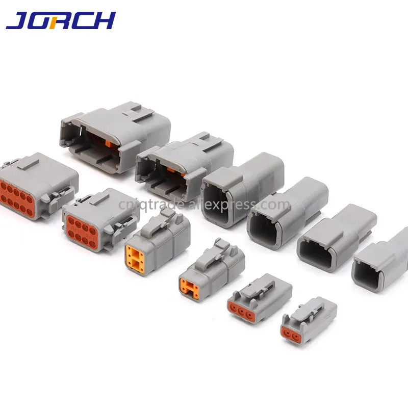1 set Deutsch DTM06/DTM04 2/3/4/6/8P/12P Engine Gearbox waterproof electrical connector for car bus motor truck with terminals