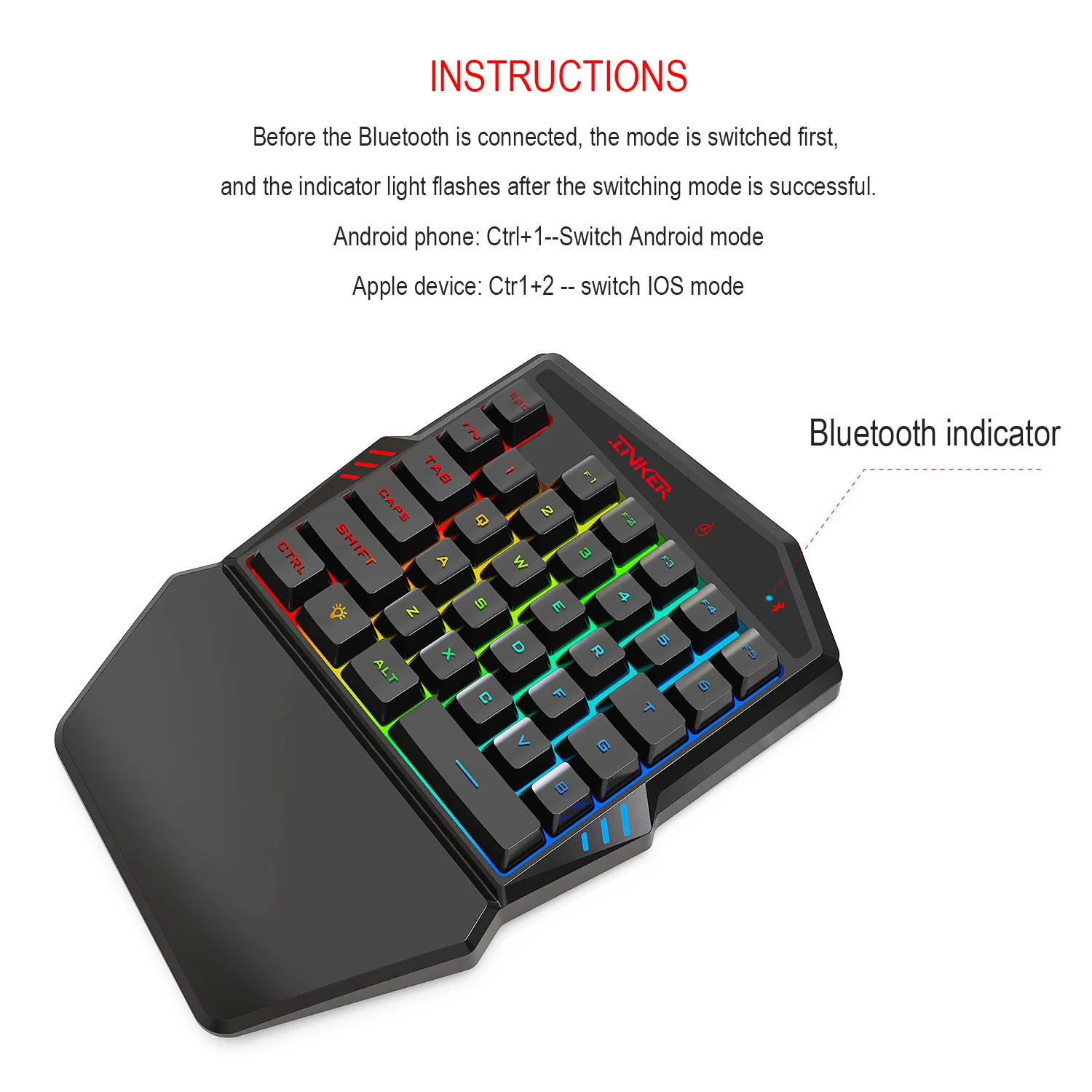 K99 Bluetooth беспроводная версия 4,2 клавиатура поставляется с тронным проводным набором мыши для поддержки различных мобильных игр