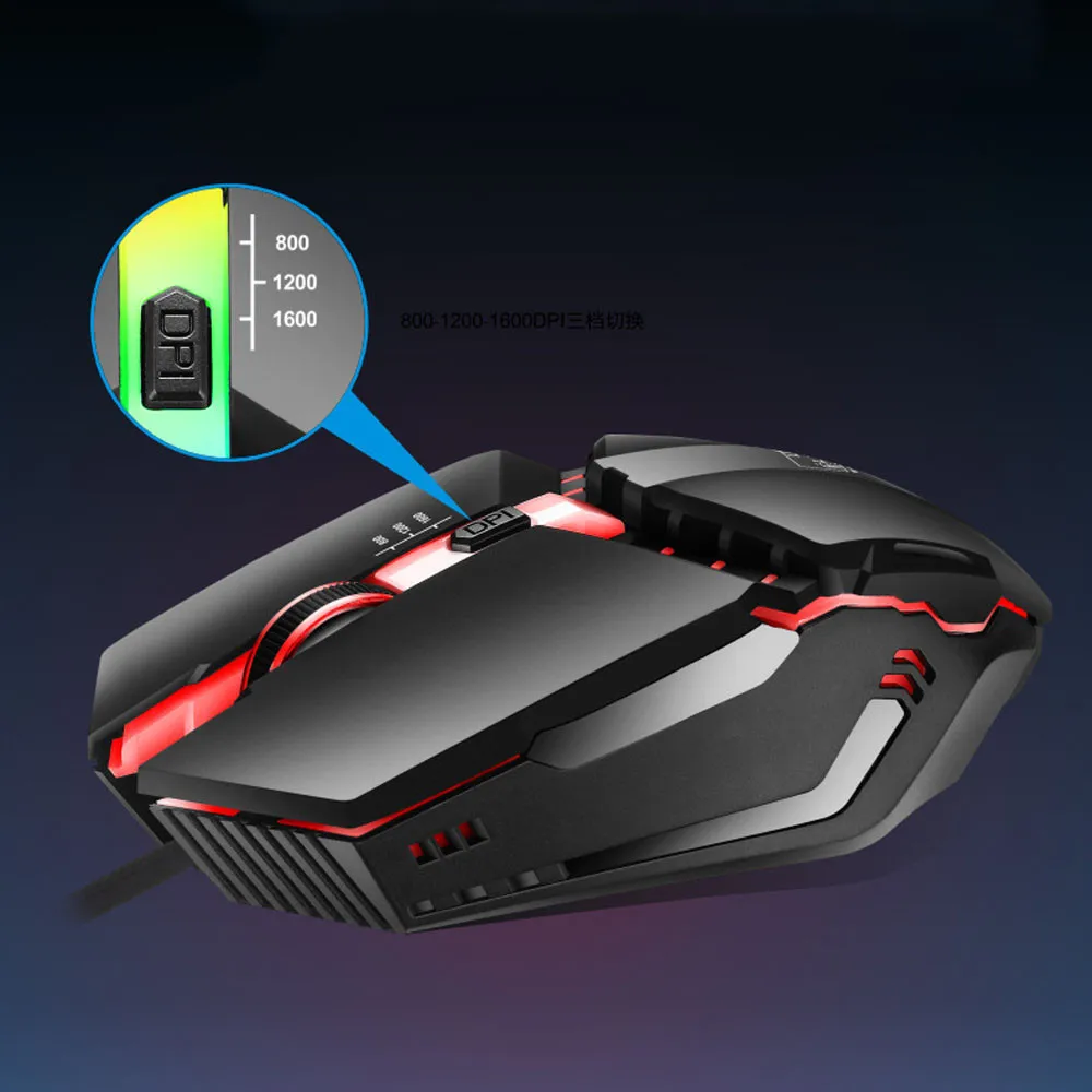 K3 USB Проводная 7 видов цветов подсветка 1600 dpi Регулируемая игровая мышь Мыши для компьютера USB Беспроводная мышь игровая мышь эргономичные мыши
