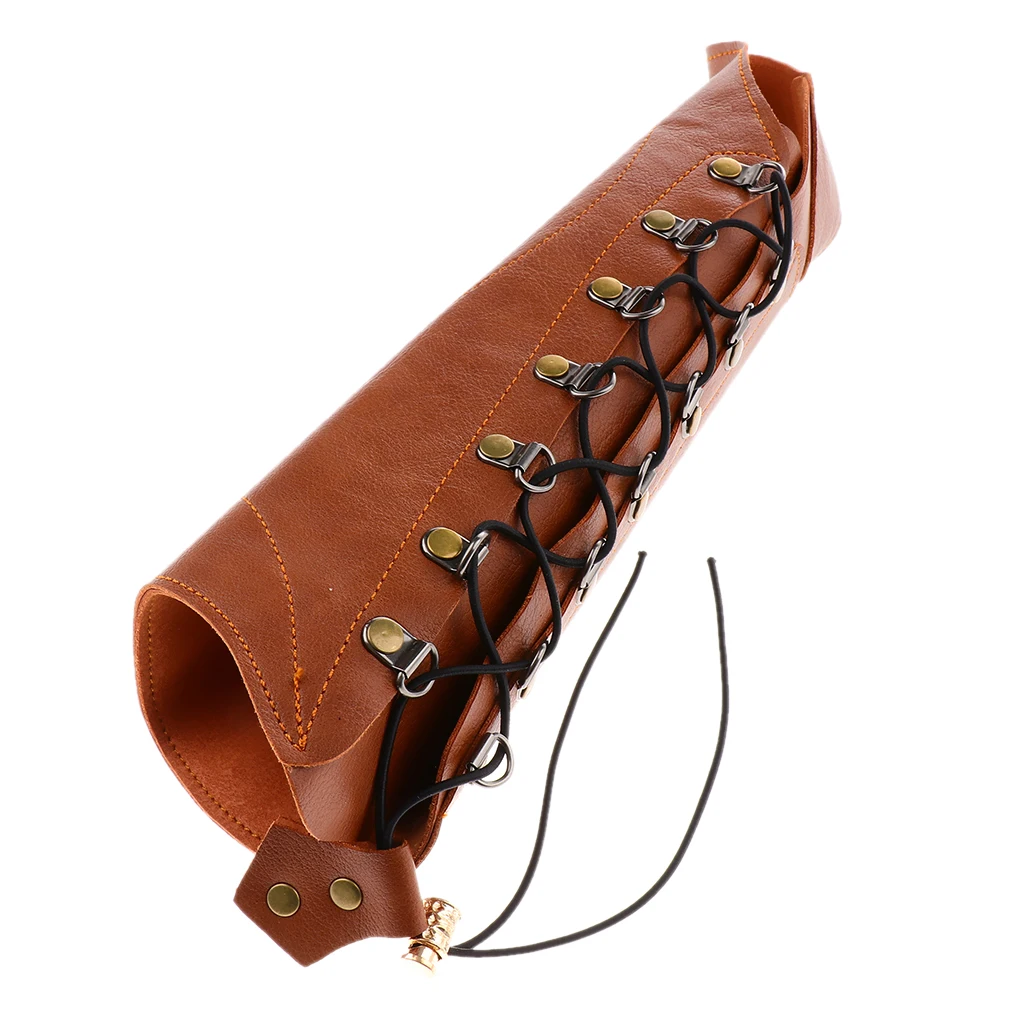 PU Leather Archery Arm Guard Protection Safe Guard Adjustable Wristband Archery Arm Guard Glove for Bow Hunting