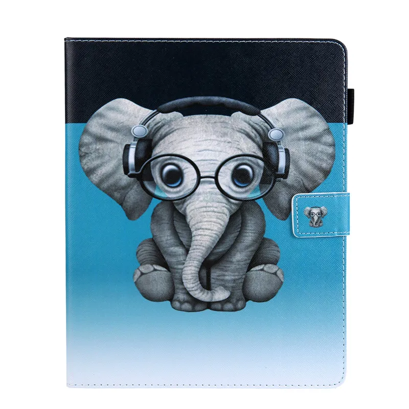 T580 T585 чехол для Samsung Galaxy Tab A 10,1 T580 T585 собака кошка слон узор Чехол подставка кошелек Tab A6 10,1 T580N Funda