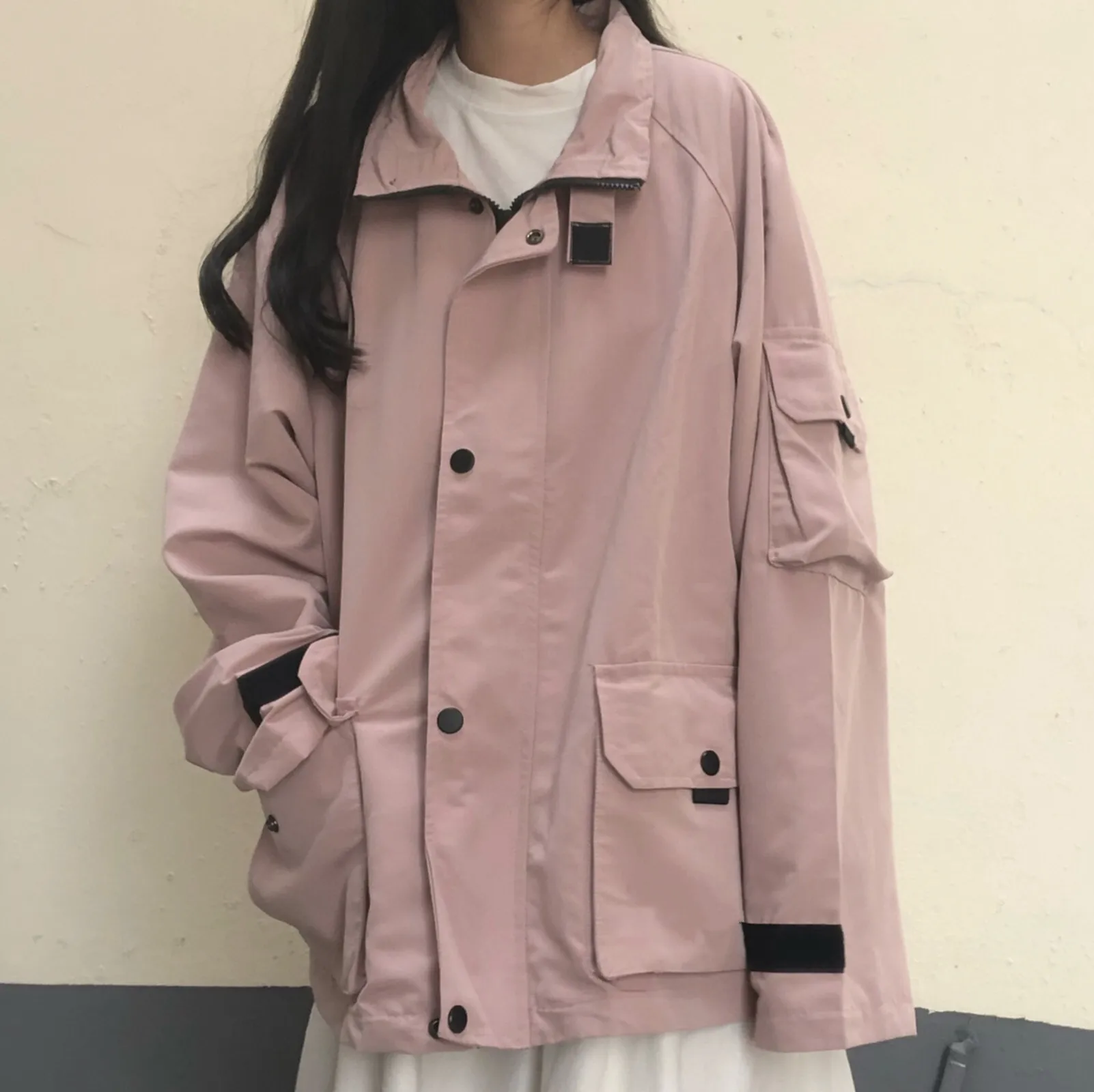 Neploe Harajuku, утолщенная Женская Куртка карго, Осень-зима, корейское пальто большого размера,, средней длины, BF, стиль сафари, верхняя одежда, 55763
