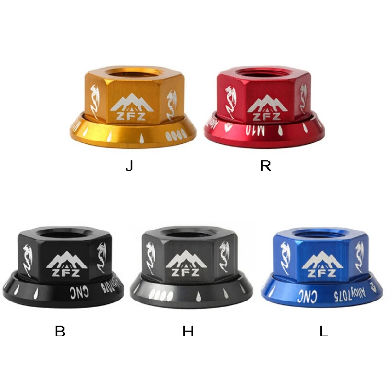 1 pcs Flower drum Nut M10 Flange Front wheel rear wheel Screw cap 7075 Aluminum alloy Child Balance bike Bicycle Repair Tools