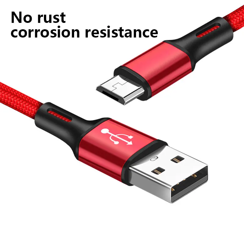 Cafele Micro USB кабель 2A Быстрая зарядка 1,5 м Одна Головка строка данных для Xiaomi huawei samsung Oppo красный рис зарядное устройство