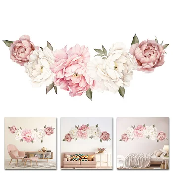 

Large Peony Flower Wall Sticker Romantic Bedroom Display Kids Room Decals Nursery Arts 40*60cm DIY Home Decoration