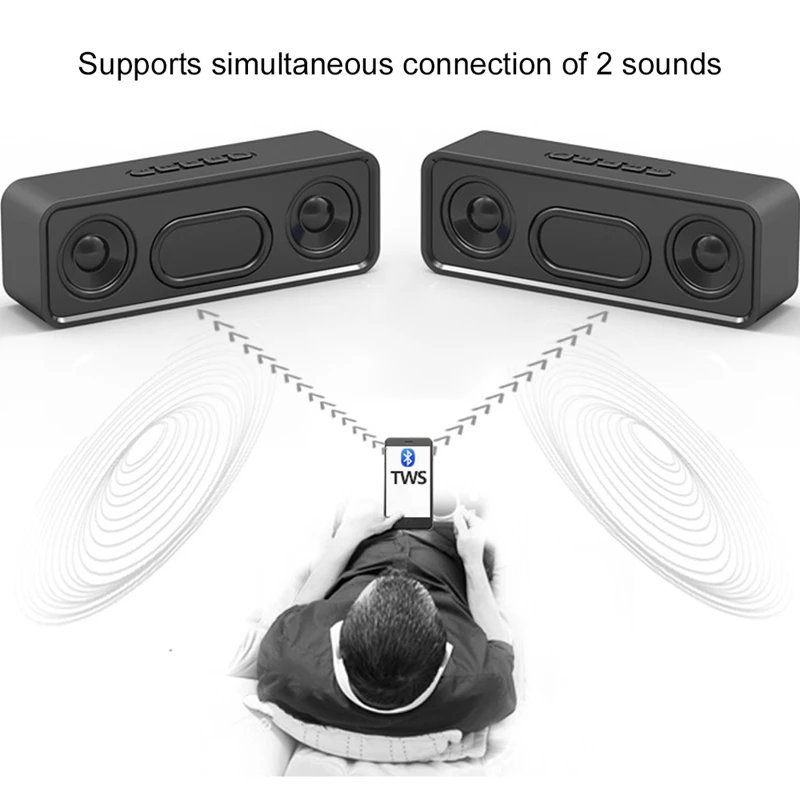 S11 Tws Bluetooth динамик V5.0 Колонка динамик Bluetooth Саундбар сабвуфер стерео Поддержка Tf карта Fm открытый/автомобильный динамик