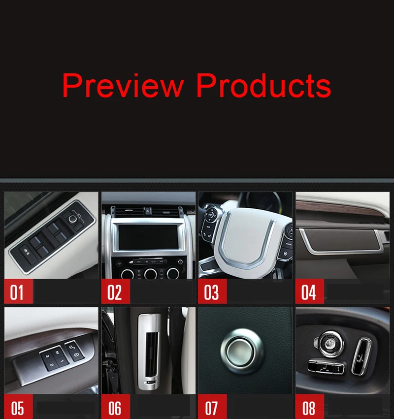 Для Land Rover discovery5- хромированные автомобильные межкомнатные стеклянные переключатель стеклоподъемника навигации AC vent отделка литья отделка