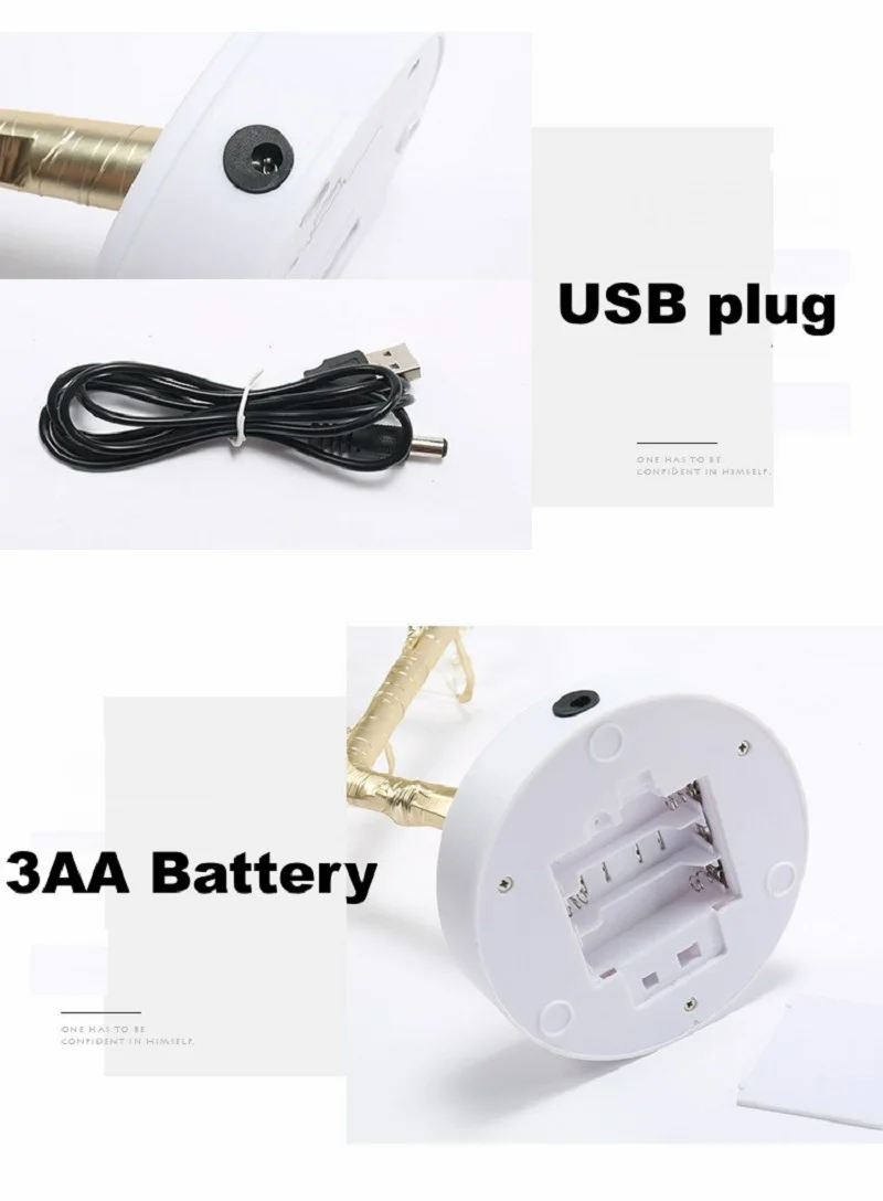 36/108 светодиодный USB 3D Настольный светильник, медный провод, Рождественская огненная елка, ночной Светильник для дома, отдыха, спальни, внутреннего освещения, детский бар, декоративный светильник