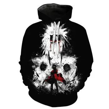

Anime Naruto Sasuke kakashi Funny Hoodie Sweatshirt Men Women Fashion Streetwear Harajuku Cool 3D Hooded New Unisex Sportwear