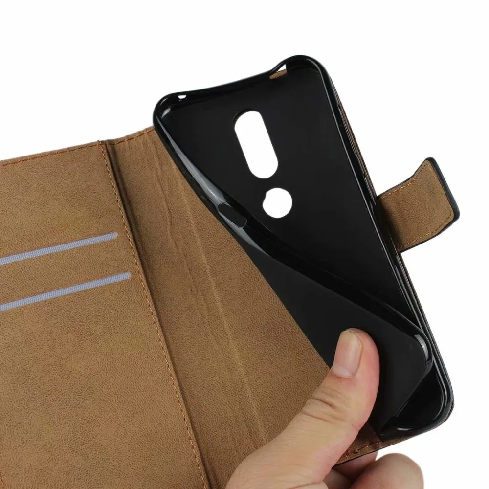 Для Nokia 3,2 и Nokia 2,2 и Nokia 4,2 натуральный кожаный чехол-книжка Чехол-книжка с бумажником чехол для телефона