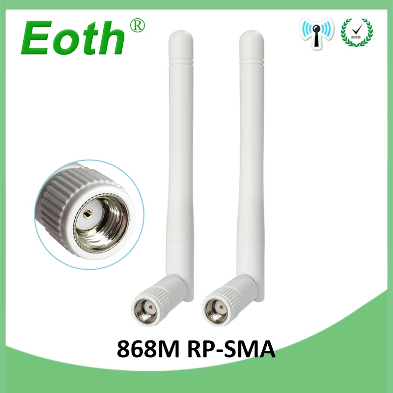 

2pcs 868MHz 915MHz antenna 3dbi RP-SMA Connector GSM antena straight 868 MHz 915 MHz antenne for gsm signal repeater Lorawan