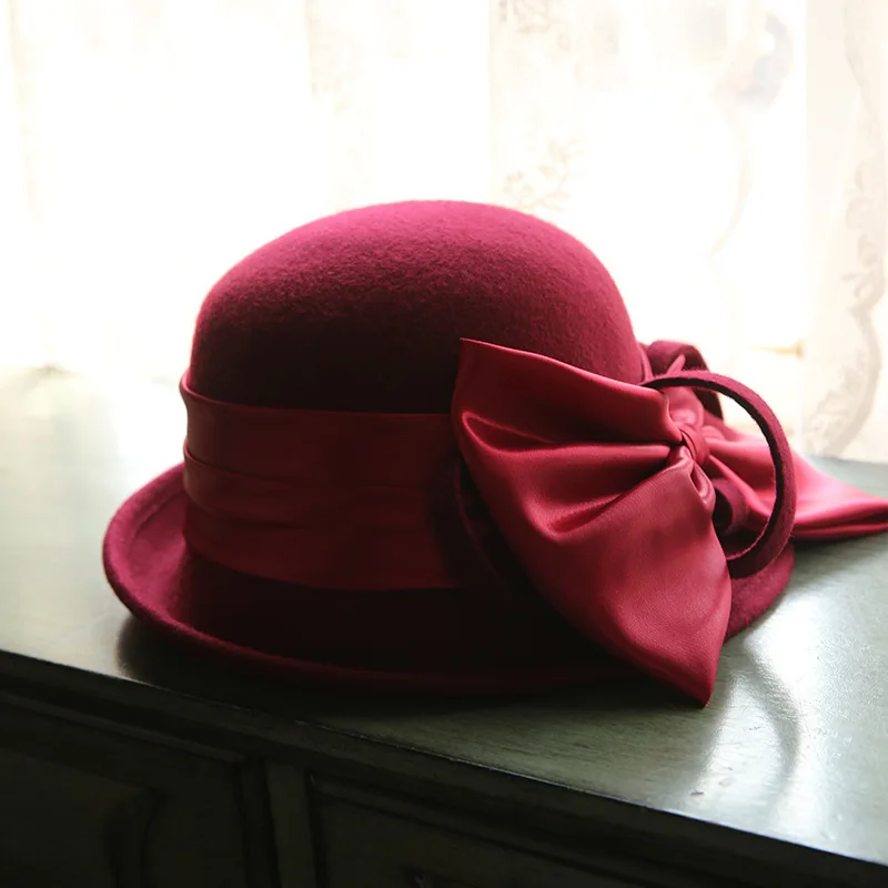 Beckyruiwu осень и зима мама Fedora шапки женские вечерние модная шляпа Федора леди австралийская шерстяная, фетровая шляпа