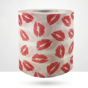 

2Rolls 30m/Roll red Lips design Printed Paper Toilet Tissues Roll Toilet Paper Novelty Toilet Tissue Wholesale