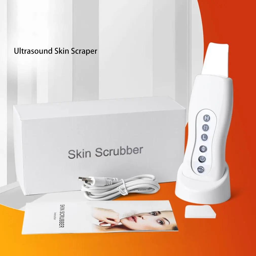 Ultrasonic Scraper Rechargeable Cleansing Pore Clean Ultrasonic Importer Beauty Instrument blackhead removal face skin care tool