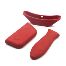 Комплект из 3 предметов, Нескользящая силиконовая ручка-держатель, кухонная посуда, запчасти, прихватка, чугунная сковорода, крышка, крышка, кастрюли, кастрюли, ручки, запчасти