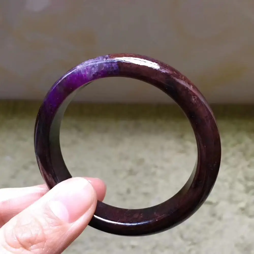 

Certificate Natural Sugilite Royal PInk Gemstone South Africa Woman Healing Bangle Inner Diameter 54mm Wedding Gift AAAAA