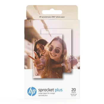 Hp スプロケットプラスジンク付箋担保 2.3x3。4 インチ 20 シート写真用紙
