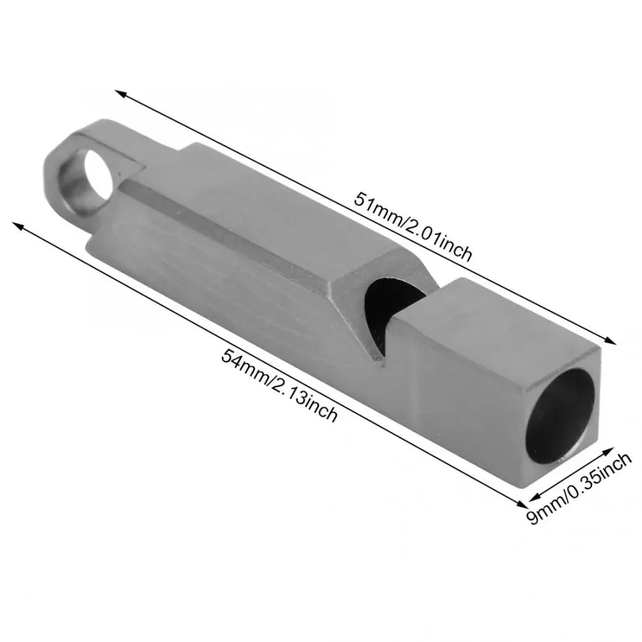 Портативный свисток легкий титановый сплав свисток кулон с шнурком для наружного кемпинга аварийный выживания SOS инструменты