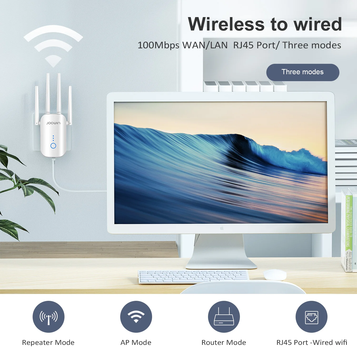 1200Mbps Dual Band 2.4G&5GHz Wireless Extender 802.11ac Wifi Repeater Powerful Wi-Fi Router ​Long Range Wlan WiFi Amplifier