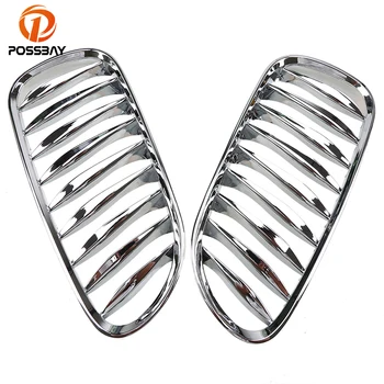 

POSSBAY Chrome Plating Front Kidney Sport Grille Grills for BMW Z4 M Roadster E85 2.0i/2.2i/2.5i/3.0si/M3.2 2006 2007 2008