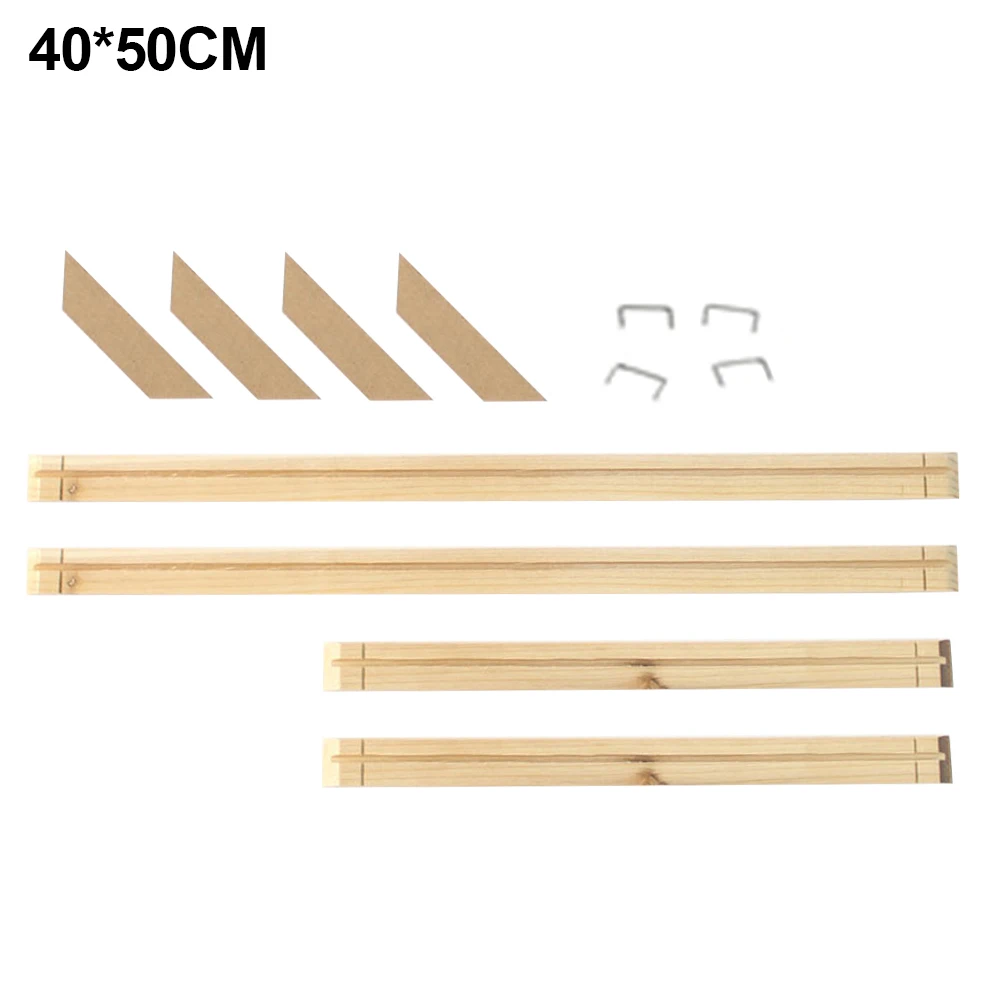 

Decor Oil Painting Photo Strips Picture Office Multiple Size DIY Stretcher Bars Home Canvas Frame Kit Wood Gallery Wall Art