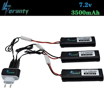 

Tamiya Connectors (KEP-2P) 7.2V 3500mAh SC Ni-MH battery for RC Cars RC Toys Tanks Boats 7.2v Rechargeable Battery and Charger