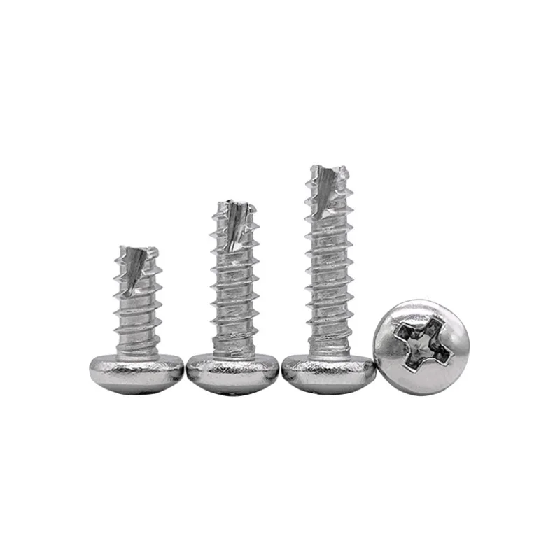 30pcs M2.9 Phillips round top screws cross pan head screw self-attack cutting tail bolts stainless steel bolt 6mm-20mm long