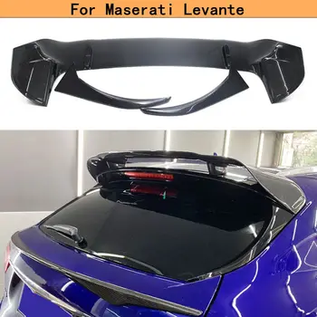 Price Carbon Fiber Rear Roof Spoiler Side Knife Wings Fit For Maserati Levante 2016 2017 2018 2019 2020 Trim Aprons Winglet