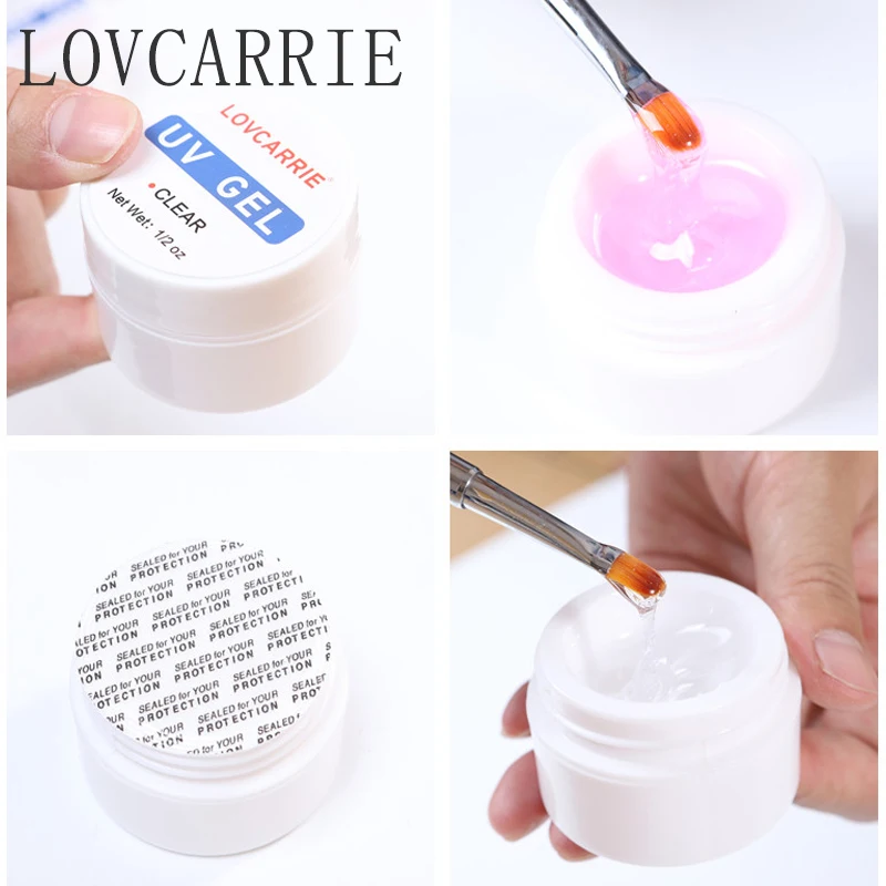 LOVCARRIE 15 мл полигель для ногтей белый розовый прозрачный лак УФ гель наращивания
