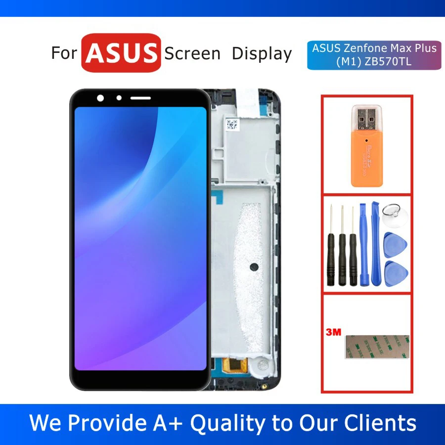 Протестированный ЖК дисплей 5 7 дюйма для ASUS Zenfone Max Plus (M1) ZB570TL с сенсорным экраном и