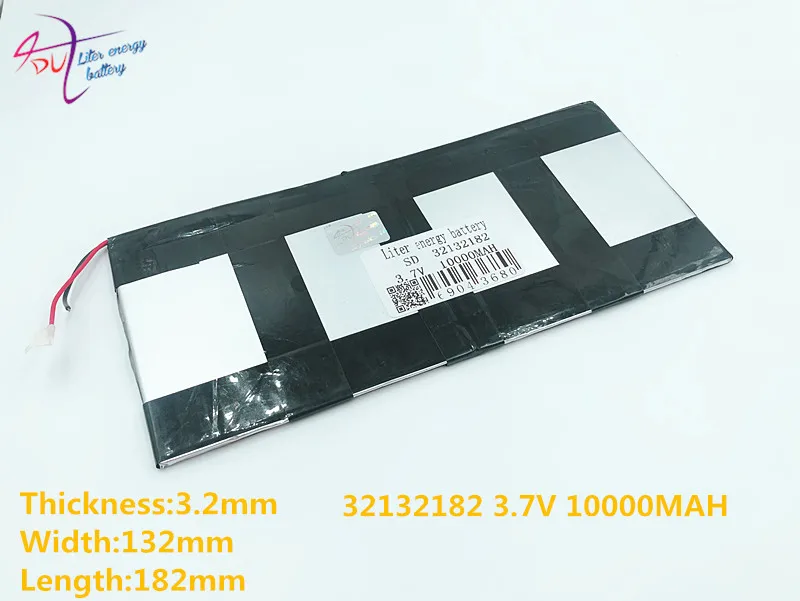 Литиевая батарея планшетный ПК talk9x u65gt, 3,2*132*182 3,7 V 10000 mah литий-ионный 'for 32132182