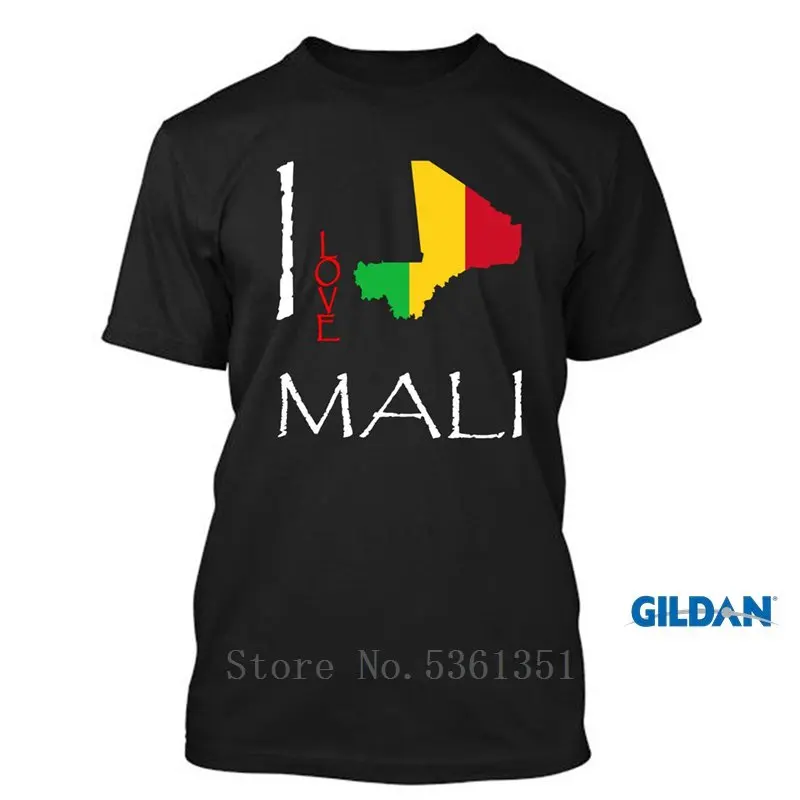 Short Sleeve Tees Print O-Neck Mali I Love Culture Flag T Shirt Men Summer Style |