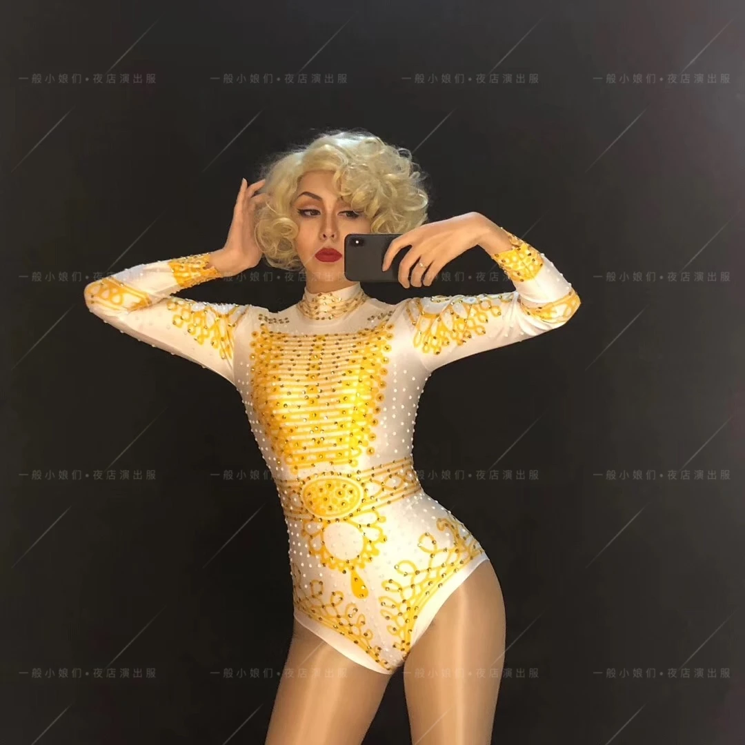 Новая мода beyonce бриллианты сексуальный сверкающие кристаллы комбинезон праздновать ночной клуб певец танцор представление сценический костюм